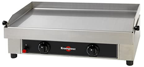 KRAMPOUZ - Plancha de gas (acero inoxidable, 64 x 34 x 0,3 cm)