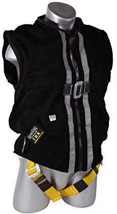 Guardian Fall Protection 02630 Black Mesh Construction Tux Harness, XL