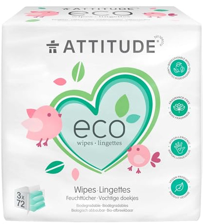 Attitude Baby Wipes Refill 3 x 72