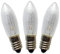 netSells® * 3er Set * 8 V 3W Topkerze/Riffelkerze / Spitzschaftkerze * für Schwibbogen u. Lichterketten * für 30 Brennstellen * f. innen * klar