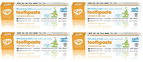 Green People Childrens Mandarin & Aloe Vera Toothpaste 50ml (Pack of 4)