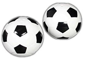 Holst Porzellan SP 003 Salz und Pfeffer Menage Fussball Bälle 2-teilig, weiß, 6 x 6 x 5 cm
