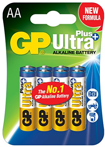 GP Batteries 03015AUP-U4 Lot de 4 Piles Alcaline AA LR6 Ultra Plus 1.5V