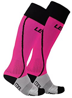 LEGEA CALZA GOLD PRO, Taglia 2, FuxiaFluo-Nero