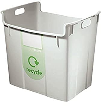 Leitz Wertstoffsammelbehälter 40 Liter, Grau, 52090085