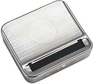 CHAMP - Zigarettenrollbox - Metallausführung - Tabakrollmaschine - Rollmaschine - Schlauchmaschine - Tabakdose - Zigarettenpapier 7 cm