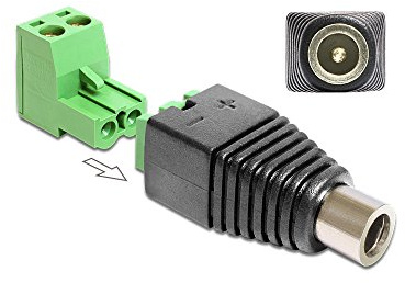 DeLOCK Adapter Terminalblock 2Pin -> DC 2,1 x 5,5mm Bu 2-