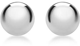 CARISSIMA Damen 5 mm Ball Ohrstecker 18k (750) Weißgold