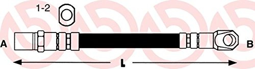 Brembo T41005 Bremsschläuch | Kompatibel mit: LADA 110, 111, 112, 1200-1500 Kombi, 1200-1600, NIVA Geländewagen geschlossen, NOVA, NOVA Kombi, PRIORA Kombi