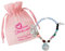 MaMeMi Marienarmband aus GLASPERLEN mit SYMBOLEN zum Leben MARIAS – dehnbares Armband mit Anhängern und Erklärung – Geschenk zur KOMMUNION oder FIRMUNG – inkl. Beutel