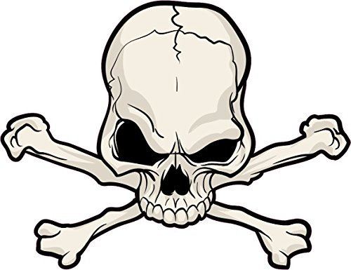 NetSpares 1 x Aufkleber Skull 007 Totenkopf Schädel Sensenmann Death Bones Sticker Tuning