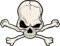 NetSpares 1 x Aufkleber Skull 007 Totenkopf Schädel Sensenmann Death Bones Sticker Tuning