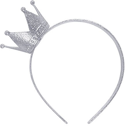 Bristol Novelty BA1049 Silbernes Kronen-Haarband | für Damen | Silber Zubehör, Einheitsgröße