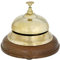 Tischglocke Messing - Unterteil massiv Holz (SHEESHAM WOOD-Ebenholz) - L - B - H cm