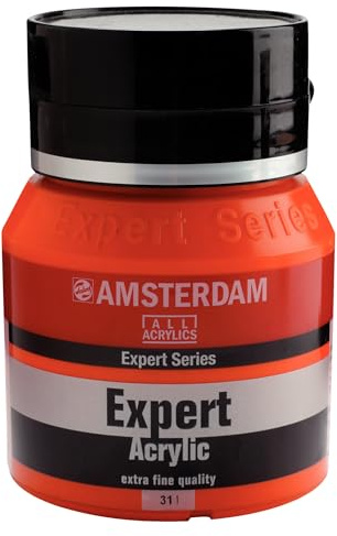Amsterdam Expert Series Acrylic Paint - 400 ml Jar - Vermilion 311 - Heavy Body & Highly Lightfast