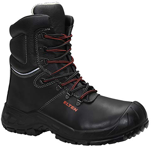 ELTEN Sicherheitsschuhe, Winter RENZO Winter S3 CI, Herren, Leder, Stahlkappe, leicht, robust, Schwarz, Größe: 43