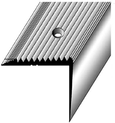 20 Meter (20 x 1 m) Treppenkantenprofil (20 mm x 40 mm) Alu eloxiert, gebohrt, Bronze hell