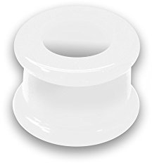 Soul-Cats 1 Flesh Tunnel Silikon Double Flared Stern Neon Ear Tube, Größe: 5 mm, Farbe: weiß