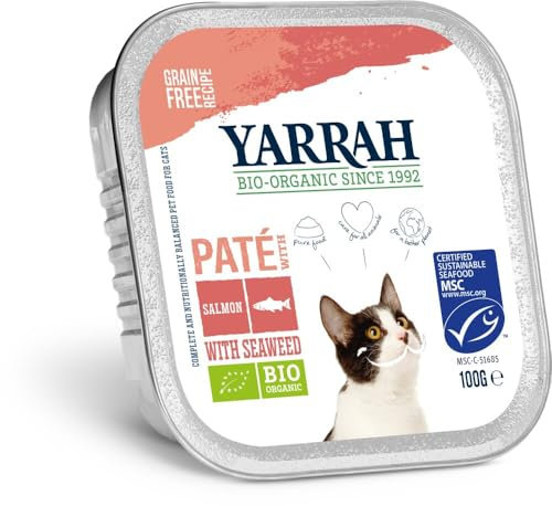 Yarrah Bio Katze Schale Pastete getreidefrei Lachs (MSC) 2 x 100 g