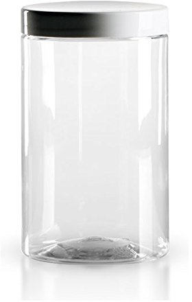 Cremedosen 5 x PET Schraubdose 1000ml klar/transparent inkl. Schraubverschluss mit Dichtungsscheibe *Schraubdose, Schraubdeckeldose, Allzweckdose, Haushaltsdose, Salbendose, Kunststoffdose*