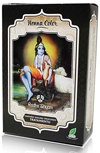 Radhe Henna Radhe Castaño Oscuro Profundo Tratam. 100 Gr Henna Radhe 100 Gramos 100 ml