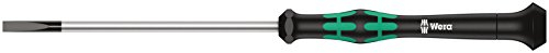 Wera 05118007001 2035 Tournevis électronicien pour vis à fente, 0.40 x 2.0 x 100 mm, Noir/vert