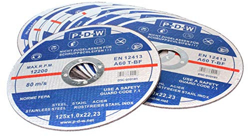 SBS Flex Trennscheiben Edelstahl 125 x 1,0 x 22,23 mm, EN12413 A60 T-BF