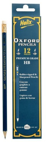 Oxford HB Rubber Tipped Pencils - Pack of 12 (P36010)