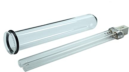 Wacredo UVC Ersatzlampe 11 Watt + Quarzglas für Oase Filtoclear 15000 inkl. Dichtung Komplettset Wasseraufbereitung | Filter | Wasserklärer | Leuchtmittel | UVC Gerät