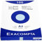 Exacompta 13316E Packung (mit 100 Karteikarten, ungelocht DIN A4, 210 x 297 mm, 205 g, blanko, ideal für die Schule) 1er Pack azurblau