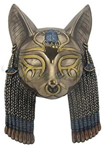 Bastet Mask Egyptian Wall Plaque Sculpture