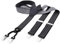 DonDon Hosenträger Herren extra stark kariert schwarz grau weiß 3,5 cm Hosenträger Herren breit in Y-Form lang - Starke Clips passend für Anzug Jeans Chinos Vintage Rockabilly Suspenders