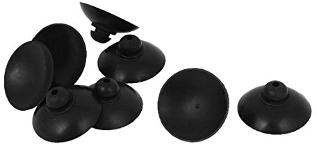 sourcing map Weichplastik Aquarium Saugnapf Clip Sauger 28mm Durchmesser 8 Stück Schwarz