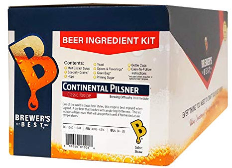Brewer's Best® 1008 Continental Pilsner Paket (Classic) Home Brew Zutaten-Set, 5 Liter Stroh