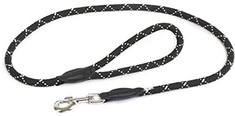 Julius-K9 Laisse IDC en corde de nylon résistante, 12 mm x 1,2 m, Noir fluorescent