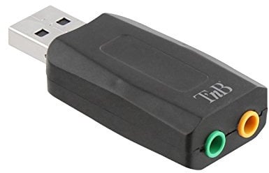 T'nB - Adaptateur Audio T'nB USB 5.1 vers Double Jack Femelle 3.5mm - Noir
