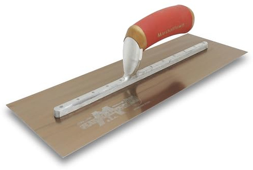 MARSHALLTOWN DuraFlex Finishing Trowel, 14 x 5 Inch, 11 5/8 Inch Mounting, DuraSoft Handle, Made in the USA, Plaster and Drywall Finishing Tools, 4683DFDL