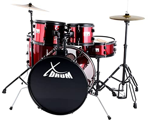 Batteria de XDrum, set de batería Rookie 22 Fusión rojo