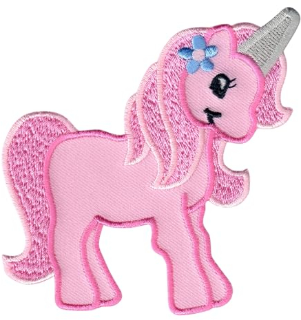 PatchMommy Unicorn Patch, Iron On/Sew On - Embroidered Applique Motif for Children Kids Baby (Pink)