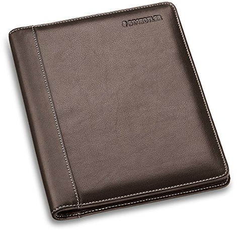 Staedtler Premium - Cartella porta-documenti in pelle A5 Dimensioni: ca. 22,5 x 17,5 cm marrone