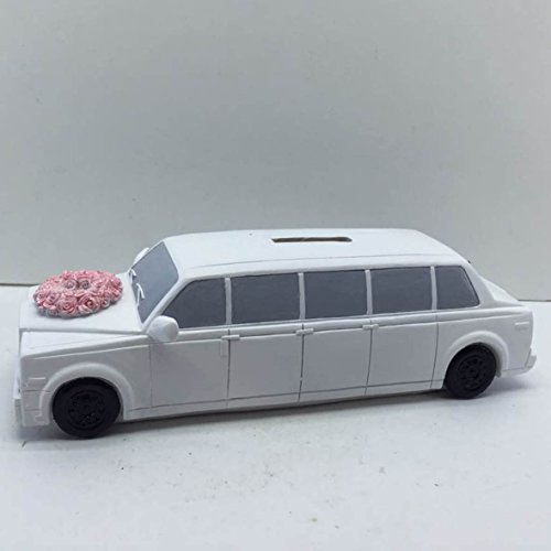 Udo Schmidt großes Sparschwein,Sparbüchse,Spardose,Hochzeitskasse Stretchlimo in weiß