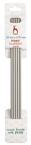 Pony Classic Double Pointed Needles Aluminium 20cm 3.75mm - 1pc