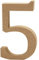 Creativ 12,7 cm MDF Nummer, braun, 13 x 2 cm