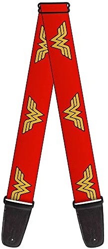 Buckle-Down GS-WWW001 Guitar Strap Wonder Woman Logo Red, 2 Wide - 29-54 Length