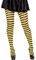 LEG AVENUE Damen Stripe Leggings, Schwarz/Gelb, Einheitsgröße EU