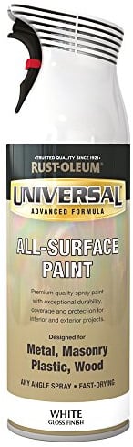 Rust-Oleum AE0160001E8 400ml Universal Spray Paint-Gloss White, 400 ml (Pack of 1)