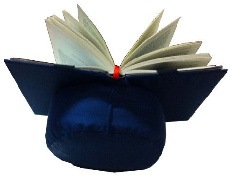 Support pour livres pour lire au lit - Coussin de lecture Belenci (bleu)