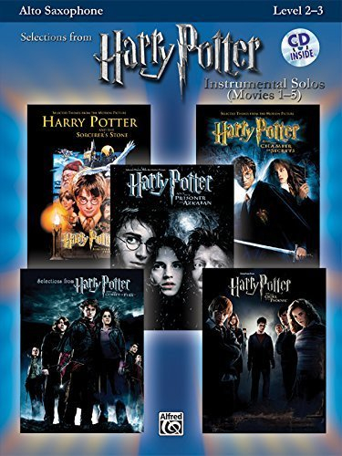 Harry Potter, Instrumental Solos Book & CD (Movies 1-5): Alto Sax (Harry Potter Instrumental Solos (Movies 1-5): Level 2-3) by Alfred Publishing (2008) Paperback