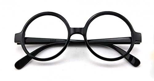 Mytoptrendz® Retro Style Clear Lens Fake Fashion Eye Glasses (Black round with lens)