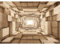 Runa Art Fototapete Holz Optik 3D Effekt Modern Vlies Wohnzimmer Schlafzimmer - Made in Germany - 308 x 220 cm Beige 9052010a